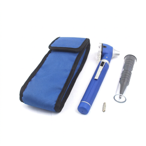 Odontomed ODM-4436 NUEVO OTOSCOPIO DE FIBRA ÓPTICA MINI PROFESIONAL AZUL ACERO (TAMAÑO DE BOLSO) SET DE DIAGNÓSTICO ENT + 1 INSTRUMENTO GRATIS - Product Image 1