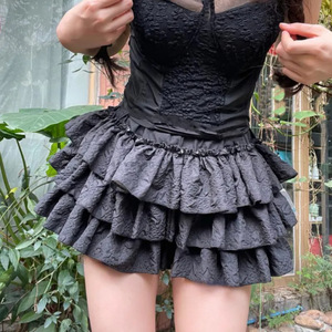Kral Mcgreen yıldız Ruffles şort balo kadın etekler yaz buruşuk peri Y2k estetik etek pembe siyah beyaz <span class=keywords><strong>Streetwear</strong></span> - Product Image 4