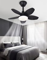Ventilateur de plafond LED moderne avec lumière et télécommande, moteur DC silencieux, 3 couleurs changeantes, ventilateur de plafond décoratif pour chambre à coucher