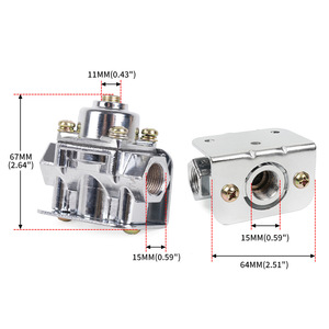 Régulateur de pression de carburant en alliage de zinc 12-803 pour la mise à niveau du carburateur avec kit jauge et filtre - Product Image 2