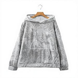 Sweat-shirts décontractés à poche kangourou grande taille pour femmes, automne/hiver, imprimés, manches longues, amples, à capuche, imperméables - Product Image 1