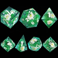 Jeu de dés du MDN en résine à bords tranchants avec appliques polyédriques Offre Spéciale de meilleure qualité pour joueur du MDN