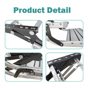 JDA Manuel en alliage d'aluminium camping-cars <span class=keywords><strong>caravane</strong></span> RV Simple Échelle <span class=keywords><strong>Pliante</strong></span> Pédale Étape Accessoires Télescopiques - Product Image 6