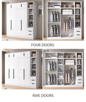 Armoire de chambre moderne pliable avec coiffeuse intégrée, meuble en bois pour hôtel et salon