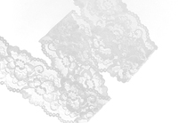 Service OEM/ODM, Vente en Gros à Bas Prix, Vêtements pour Femmes, Sangle Élastique Respirante Écologique, MOQ 3000M, Sangle en Dentelle Blanche