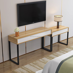 Base de Cama de Plataforma de Madera MDF Resistente con Cabecera Acolchada y Mesitas de Noche Integradas para Juego de Muebles de Dormitorio de Hotel de 3 Estrellas - Product Image 6