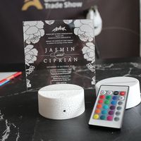 Tarjetas de Menú Acrílicas LED con Base, Tarjetas de Invitación Personalizadas con LED, Tarjetas de Mesa con Números y Nombres, Gran Venta