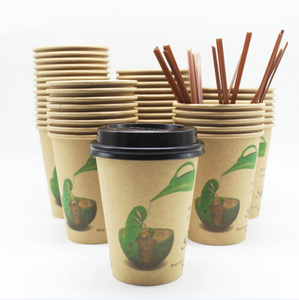 Green Treasure Biodegradable Logo blanco kraft para bebida caliente 4oz/8oz/10oz/12oz/16oz/20oz taza de café de papel impresa personalizada con tapa - Product Image 6