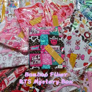 Boîte mystère Zhengpai RTS, ensemble de vêtements courts pour enfants en fibre de bambou, motifs aléatoires, vêtements décontractés, lot - Product Image 1