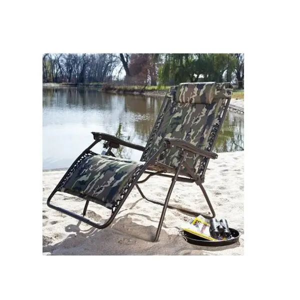 Folding Leisure Durable Camouflage Zero Gravity Beach Chair