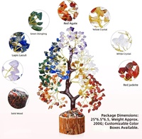 Arbre des 7 chakras en cristal, pyramide d'orgonite, motif arbre de vie, cadeau de Noël pour femmes, décoration de bureau à domicile, cristaux d'énergie positive