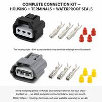 Carcasa de Conector Impermeable 6189 de 3-4 Cavidades, Sellada, Hembra, Compatible con Sensores Automotrices de Marcas Internacionales OEM IATF16949