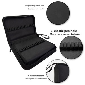 Étui à crayons pliable étudiant portable avec sac de rangement de papeterie <span class=keywords><strong>simple</strong></span> à fermeture éclair pour croquis et <span class=keywords><strong>dessin</strong></span> au <span class=keywords><strong>crayon</strong></span> de couleur - Product Image 3
