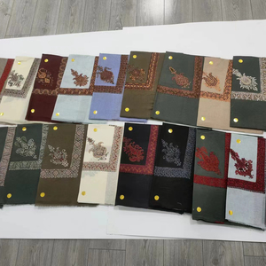 Lana <span class=keywords><strong>Yeman</strong></span> Arabia Saudita hombres bordado Shemagh Omani Masar oración Keffiyeh Bandana bufanda acrílico chal 50x50 pulgadas mezcla de colores - Product Image 2