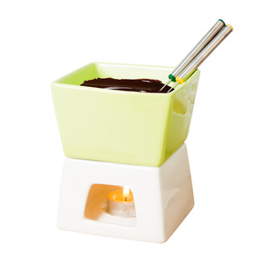 Ensemble de bols à <span class=keywords><strong>fondue</strong></span> en céramique en forme de cœur pour Noël, écologiques, compatibles lave-vaisselle, élégants, pour chocolat/<span class=keywords><strong>fromage</strong></span>, avec fourchettes à tremper en grès - Product Image 2