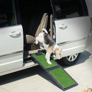 Rampe portable pratique de transport pour animaux de compagnie en plastique durable et facile à plier de 42 pi pour l'accès à la <span class=keywords><strong>voiture</strong></span> et au lit Caractéristique lavable - Product Image 6