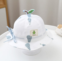 Sombrero de protección solar para niños pequeños, niños y niñas, sombrero de juego de verano de ala ancha, sombrero de cubo de lona de algodón para bebés