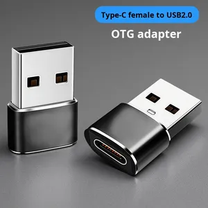 อะแดปเตอร์ยูเอสบี โอทีจี ชนิด ซีสำหรับ<span class=keywords><strong>ไอ</strong></span><span class=keywords><strong>โฟน</strong></span> 15/โทรศัพท์แฟลชไดรฟ์/คีย์บอร์ด/เมาส์การถ่ายโอนข้อมูลการชาร์จอลูมิเนียมอัลลอยด์ใหม่เอี่ยม - Product Image 2