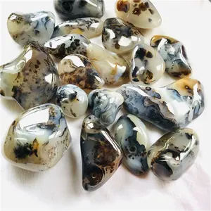 Piedra de cristal pulida Natural, piedra curativa de ágata dentítica, piedras de palma para decoración, venta al por mayor