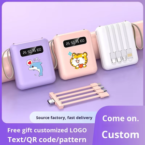 Batería Externa Personalizada al por Mayor de 10000mAh, Compacta y <span class=keywords><strong>Mini</strong></span>, Carga Rápida de 2A, Entrada Tipo-C, 10W, Cable Integrado, ABS - Product Image 3