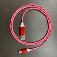 LED-Lichtkabel USB-C 20W PD Schnellladung Leuchtendes USB-C Ladekabel Datensynchronisation für 8iP Android-Telefone
