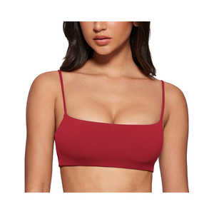 Reggiseno sportivo INGIA da donna traspirante ad alto sostegno con scollo quadrato, spalline sottili, imbottito, senza ferretto, per yoga e allenamento, modello crop top - Product Image 1