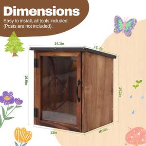 Caja de biblioteca de madera al aire libre gratis para almacenamiento de libros DIY <span class=keywords><strong>vecindario</strong></span> comunidad escuela compartir libros - Product Image 2