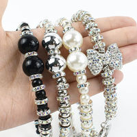 Meetee B-C239 Cordons de suspension pour téléphone portable, bracelets et accessoires de sac, personnalisables, tendance, ornés de perles et de strass