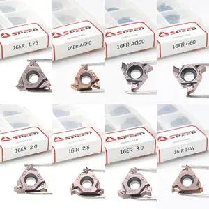 ความเร็ว 22ER 1.0/2.0/3.0/4.0/5.0/6.0 22IR AG60 G60 N60 11ER 16IR 16ER Cnc PVD เคลือบสกรูคาร์ไบด์เครื่องมือตัดเกลียวแทรก