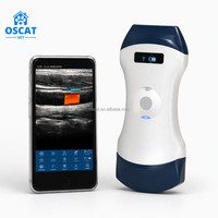 Échographe vétérinaire OSCAT sans fil avec sondes convexes et linéaires, affichage sur téléphone/tablette pour hôpital vétérinaire