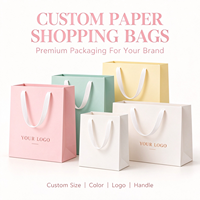 Sacs cadeaux en papier colorés avec poignées en ruban, emballage personnalisé pour Noël, anniversaire, mariage, sac de courses réutilisable