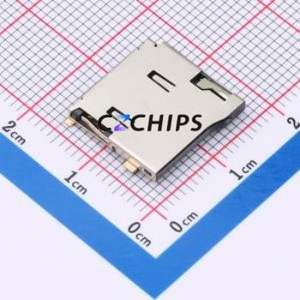 TF-002-P SD Card / Memory Card Connector SMD Connector Self-Return Type MicroSD Card (TF Card) Card Holder - Product Image 1