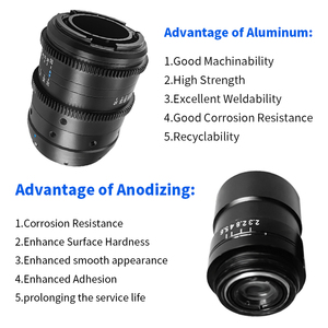 Thiết kế mới màu đen anodized nhôm CNC gia công ống kính máy ảnh phụ tùng gia công dịch vụ cho phụ kiện nhiếp ảnh - Product Image 3