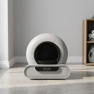 Bac à litière automatique intelligent pour chat, design rond, sans poussière, contrôle des odeurs, nettoyage facile, autonettoyant pour chats - Product Image 1