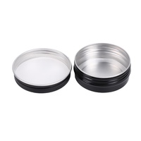 30ml 30g 47*24mm Petit Rond DIY Baume À Lèvres Stockage Noir Aluminium Pot Cosmétiques Emballage Conteneur Boîte En Étain Bougie Boîte En Étain