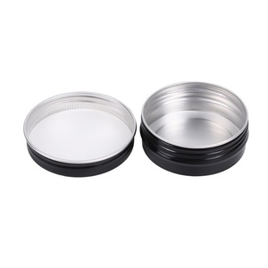 30ml 30g 47*24mm Petit Rond <span class=keywords><strong>DIY</strong></span> <span class=keywords><strong>Baume</strong></span> À Lèvres Stockage Noir Aluminium Pot Cosmétiques Emballage Conteneur Boîte En Étain Bougie Boîte En Étain - Product Image 4
