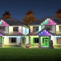 Luces de Navidad LED RGB de 24 V CC, IP67, con Controlador de Música Inteligente por Aplicación, Decoración para el Hogar y Aleros
