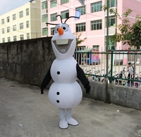 Nouveau Costume de Mascotte Olaf le Bonhomme de Neige Personnalisé, Super Doux en Peluche, Mignon, Dessin Animé, Blanc, pour Adulte, Idéal pour Halloween, Fêtes, Publicité, Carnaval