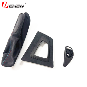 3PC Untuk BMW F20 F21 F22 F23 M Performance Seri 1 2 Gagang Rem Parkir dengan Boot Alcantara Aksesoris Interior Serat Karbon - Product Image 3