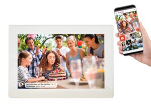 10.1 pouces IPS écran tactile Wifi Smart Cloud cadre photo numérique <span class=keywords><strong>grand</strong></span> cadeau de vacances pour partager des moments heureux via la lecture vidéo - Product Image 5