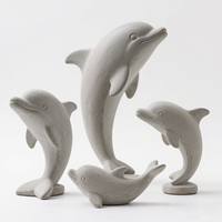 Figurine de hyène en ciment écologique moderne pour la décoration intérieure et extérieure, sculpture de prédateur africain avec personnalisation complète