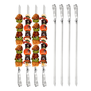 Tái Sử Dụng Brazil Bbq Xiên Cơ Thể Khó Gỏi Kabob Đặt Thép Không Gỉ Nướng Thịt Nướng Công Cụ Với Bền Gậy - Product Image 1