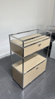 Bureau de travail modulaire en acier inoxydable, personnalisable