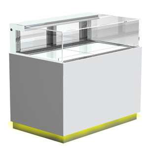 High-grade marble island cabinet cake chiller display refrigerated showcase for bakery pastry