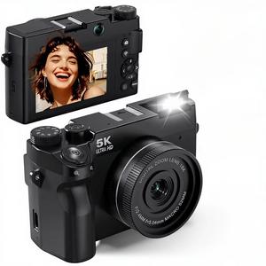 Cámara Digital con Sensor CMOS WiFi de 5K y 75MP, <span class=keywords><strong>Zoom</strong></span> de 16X, Enfoque Automático, Lente Dual, Compacta, UHD, Cámara Económica para Viajes y Adolescentes - Product Image 1