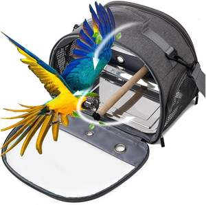 Cage à perroquet respirante légère pour oiseaux avec bâton de support en bois amovible et sac de <span class=keywords><strong>cages</strong></span> à oiseaux à longue bandoulière - Product Image 1