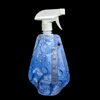 Pochette debout pliable en plastique avec vaporisateur à gâchette avec pulvérisateur