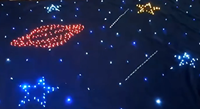 Tirai langit berbintang LED biru putih, kain cahaya bintang DIY untuk pernikahan siaran langsung ruang latar belakang fotografi