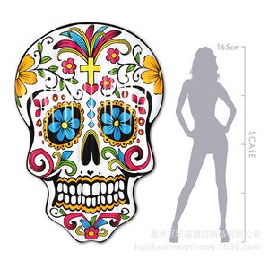 Inflatable Skull Shaped Floating Bed PVC Adult Swim Ring Resort Hotel Use - Product Image 4
