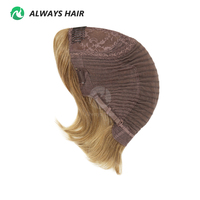 Perruque européenne cheveux courts pour femmes 7 pouces Style lâche dentelle élastique transparente 100% cheveux humains vierges perruque juive 120% densité